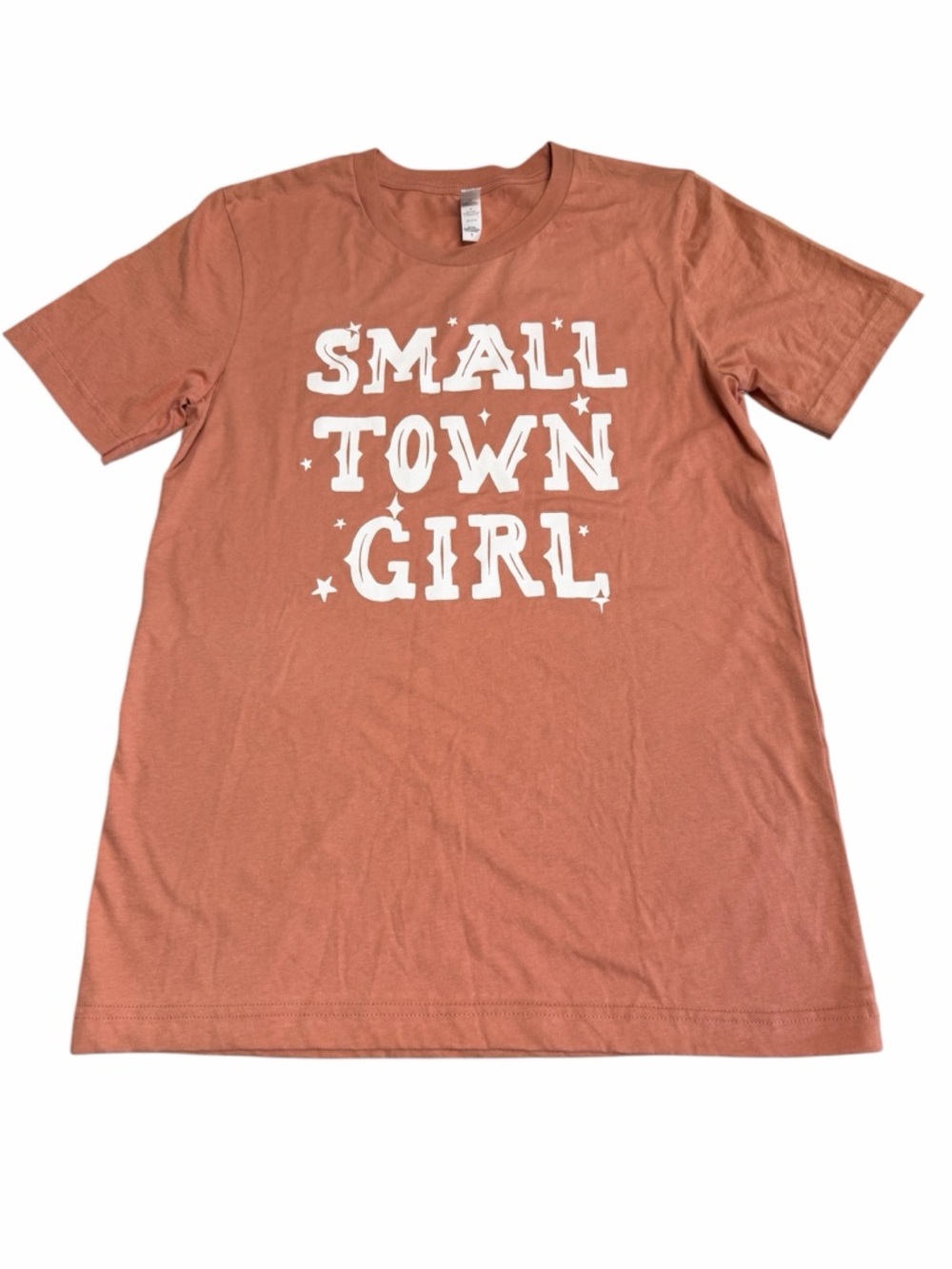 3/$20 Small Town Girl Graphic Tee Women’s T-Shirt Orange Western Country Summer